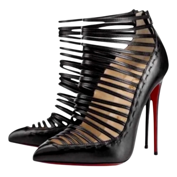 NEW Christian Louboutin Gortik Strappy Red Sole Bootie NEW - Picture 2 of 16